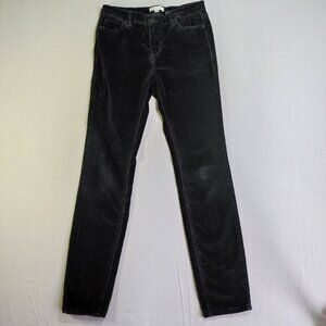 Buffalo Iron corduroy pants women's size 8X32 black mid-rise slim fit